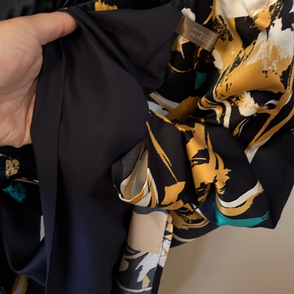 The Limited Sleeveless Floral Blue Gold Dress XS - Picture 9 of 12